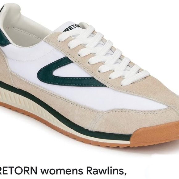 Tretorn Shoes - Tretorn Women's Rawlins White and Navy Sneakers